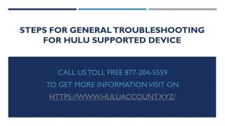 hulu support|General troubleshooting .